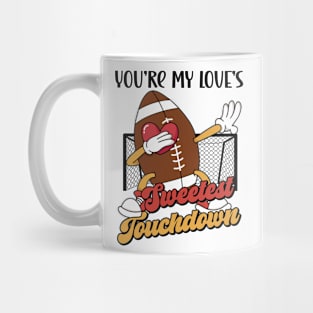 Valentine's Day Football Couple Rugby Sports Love Mug